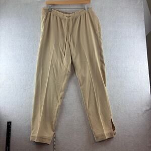 Lauren Ralph Lauren Pull On Drawstring Dress Pants Chino Women's 14 Ankle Button